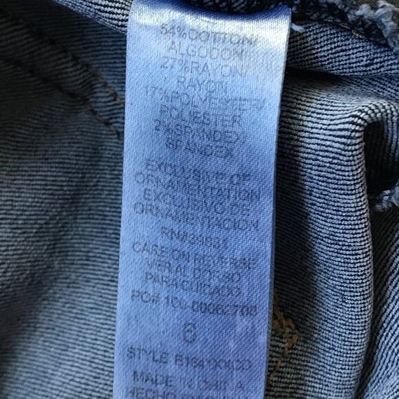 Democracy Ab Technology Skinny Jeans Women's Size 6 Dark Wash Cotton Rayon Denim - Picture 5 of 10